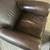 Pottery Barn Manhattan Genuine Brown Leather Chair & Ottoman 9 thumbnail