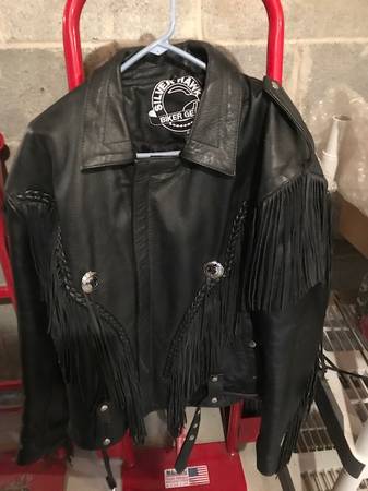 BIKER GEAR Silver Hawk Jacket and Chaps 1
