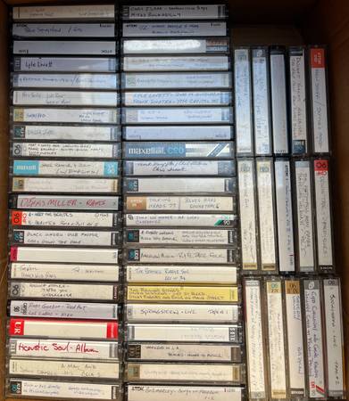 175 Cassette Tapes - Used - Most With Cases - Re-record or Listen To 1