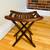 Stylish Vintage Folding Camp Stool with Slat Seat 1 thumbnail
