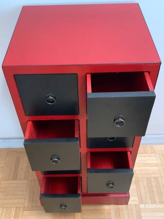 Unique Red & Black Cabinet 1
