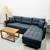 Brand New Reversible Charcoal Black Sectional Sofa / Sectional Couch 4 thumbnail