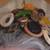 2 Headbands - Feather Fan (metal) & Vintage Button Crown (plastic) ea. 5 thumbnail