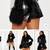 Plus size leather shorts 2 thumbnail
