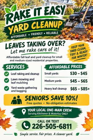 rake it easy yard cleanup! 1