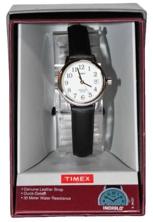 New TIMEX INDIGLO Easy Reader 25mm Leather Strap Wristwatch 2H331 1