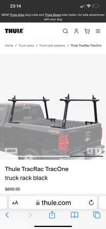 Thule TracRac TracOne truck rack black 1
