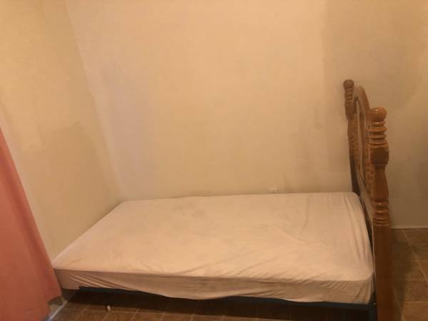 Twin bed with memory foam toppers 1
