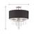 New 3 Light Flushmount Light Fixture with Black Shade & Crystals 5 thumbnail
