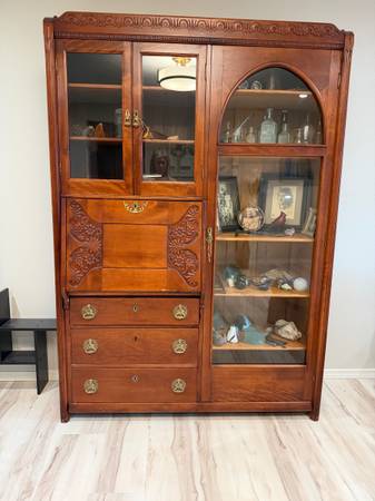 Drop Front Secretary/China Cabinet 1
