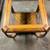 Pair of Vintage Wood Tables with Glass Tops 4 thumbnail