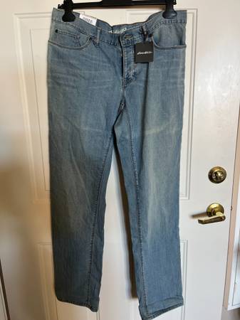 Womens Eddie Bauer Boyfriend Relaxed Fit Jeans 2 Pair Size 12 1