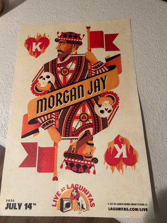 Morgan jay poster from his Lagunitas show 7/14/25 1