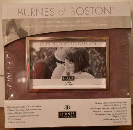 New Burnes of Boston 4" x 6" Frame Front Photo Album (Set of Two) 1
