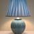 Blue Ceramic Table Lamp with Blue Shade and with Gold Accents 3 thumbnail