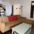 L shaped sofa - brown 1 thumbnail