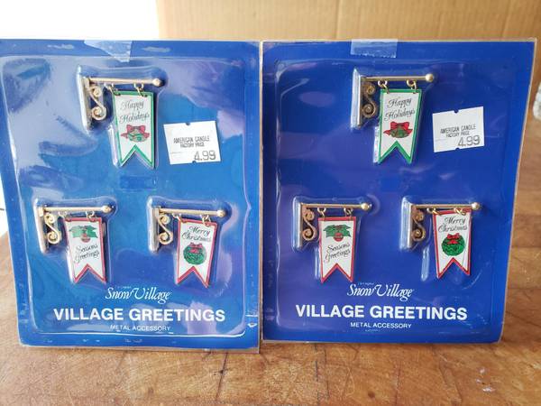 Department 56 Metal Village Greeting Signs 1