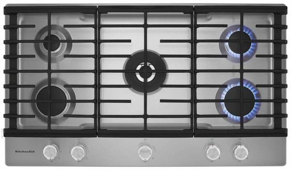 KitchenAid® 36'' Stainless Steel Gas Cooktop - Floor Display 1