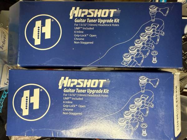 Hipshot Grip Lock open case tuners- non-staggered 2025ish - Chrome 1