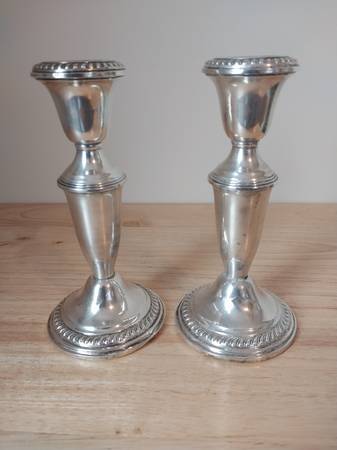 Empire Sterling Silver Candle Holders - Scrap 1