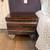 Pair of glossy Macassar ebony nightstand with mirrored trim and sphere 1 thumbnail