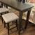 Sofa/ Work table with charging dark walnut with 2 stools 5 thumbnail