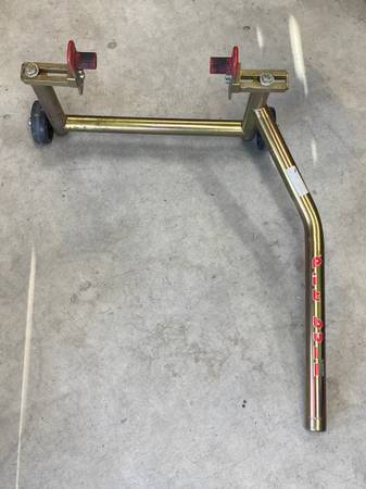Pitbull rear stand for double sided swing arm. 1