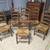 French Country Ladder-Back Chairs w/Hand-Woven Rush Seats Set of 6 1 thumbnail