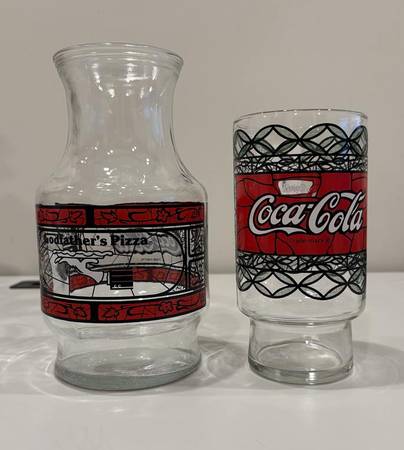 Coordinating Tiffany-Style Stained Glass Carafe & Glass Set 1