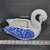 Chinoiserie Vintage Style Cobalt Blue White Swan Planter Ceramic Vase 10"x 8" 6 thumbnail