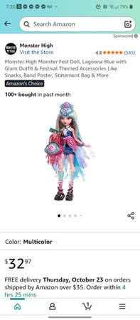 Monster high blue lagoona doll 1