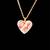 Vintage Kayla Porcelain Heart Rose Name Pendant Necklace 16" 1 thumbnail