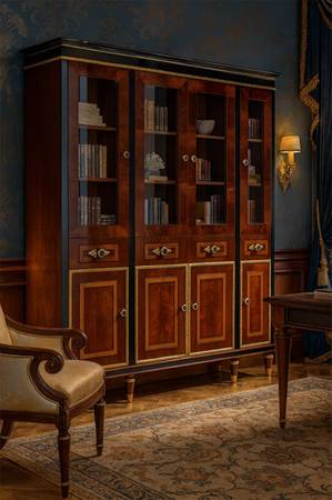 Luxury Solid Wood Walnut Bookcase 1