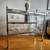 Vintage Italian Modernist 3 tier Chrome+Smoked Glass Console 1 thumbnail