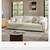 Eckhard 110" W Ivory 4 Seater Straight Arm Upholstered Sofa Couch 3 thumbnail
