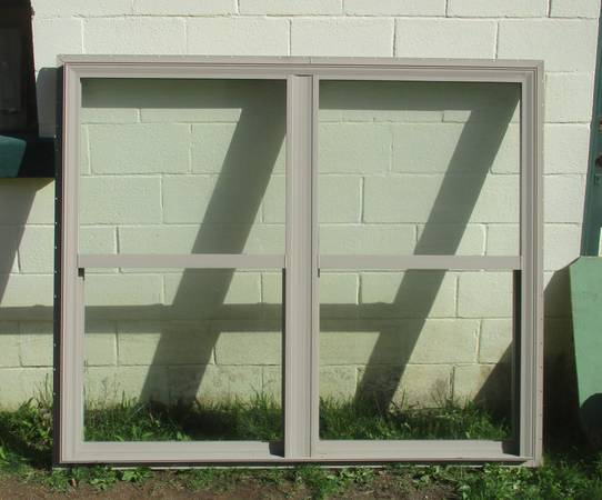New Double Single Hung New Construction Window- Clay color- 71 5/8" x 1