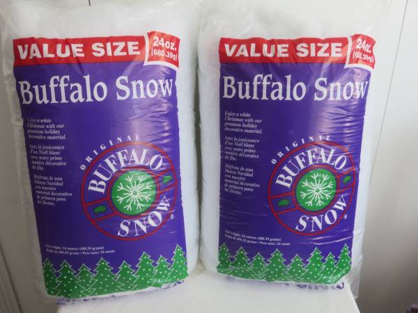 The Original Buffalo Snow, Christmas Village Snow, 24 Ounces, Lot of 2 1