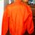 1960's  Mod Orange windbreaker with two white Stripes white Zippers 3 thumbnail