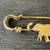 Cute little vintage Happy Gold Elephant Pin/Brooch w/ his trunk up 3 thumbnail