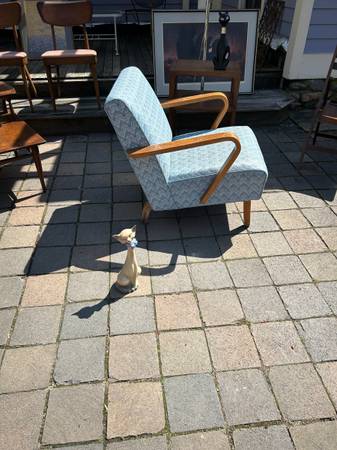 Art Deco 1930's Czech style bentwood lounge chair A395 1