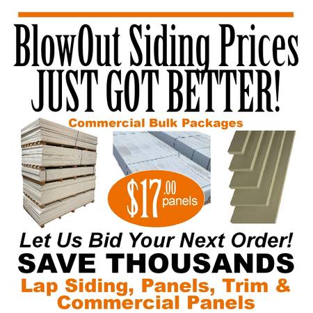Prices Just Got Better Blowout Siding! 1