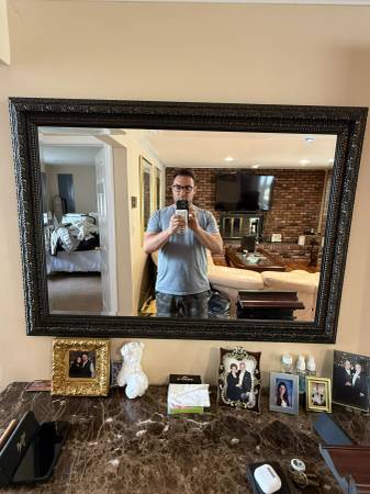 Antique Ornate Rectangle Wall Mirror 1