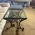 2 - Solid Iron Metal Side End Tables with Glass Tops 26”x26”x22”H 4 thumbnail