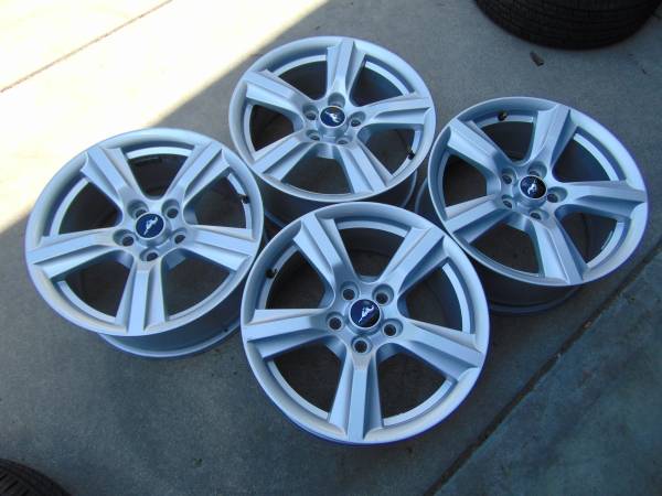 4 Used Silver 17X7.5 OEM Ford Mustang Rims with TPMS #10027 5X114.3 1