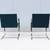Mies van der Rohe Brno Flat Bar Chairs Blue Fabric by Gordon, a Pair 14 thumbnail