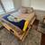 Queen Bed Frame Hand Hewn Reclaimed Antique Barn Wood Hardwood Platfor 2 thumbnail