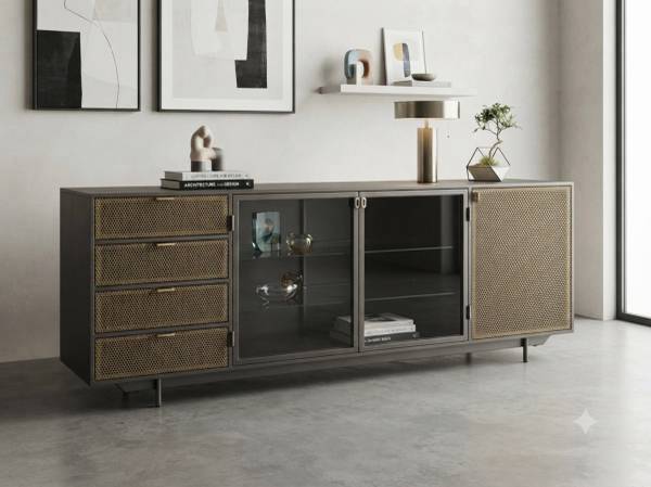 Four Hands Metal TV Console 1
