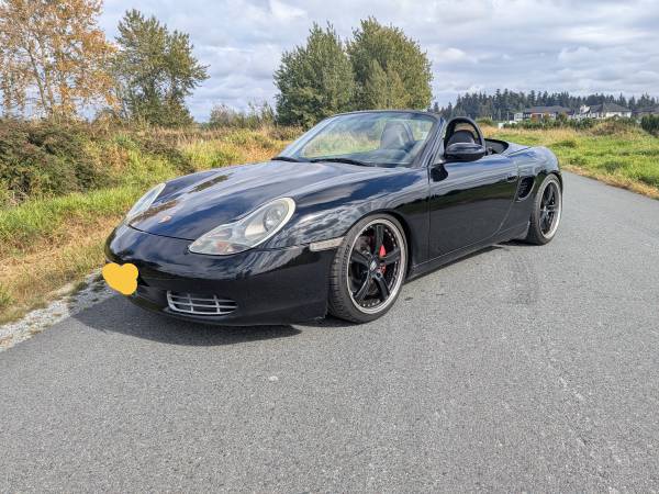 Porsche boxster 5-Speed convertible clean black 1