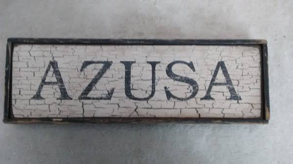 Jones Old Rustic Signs: EVANSVILLE and AZUSA - $25 (Madison)63471318638211121