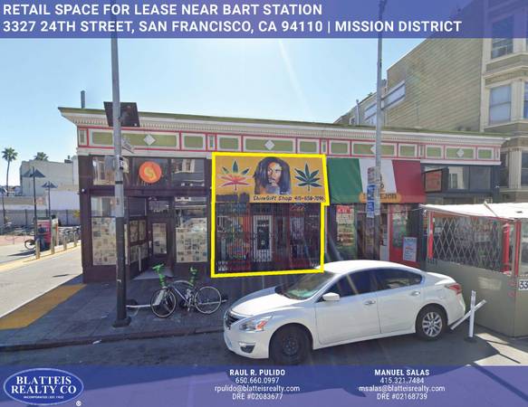 Retail Space for Lease Near BART Station (3327 24th St) 1